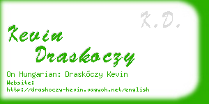 kevin draskoczy business card