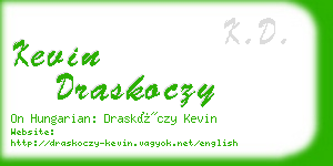 kevin draskoczy business card